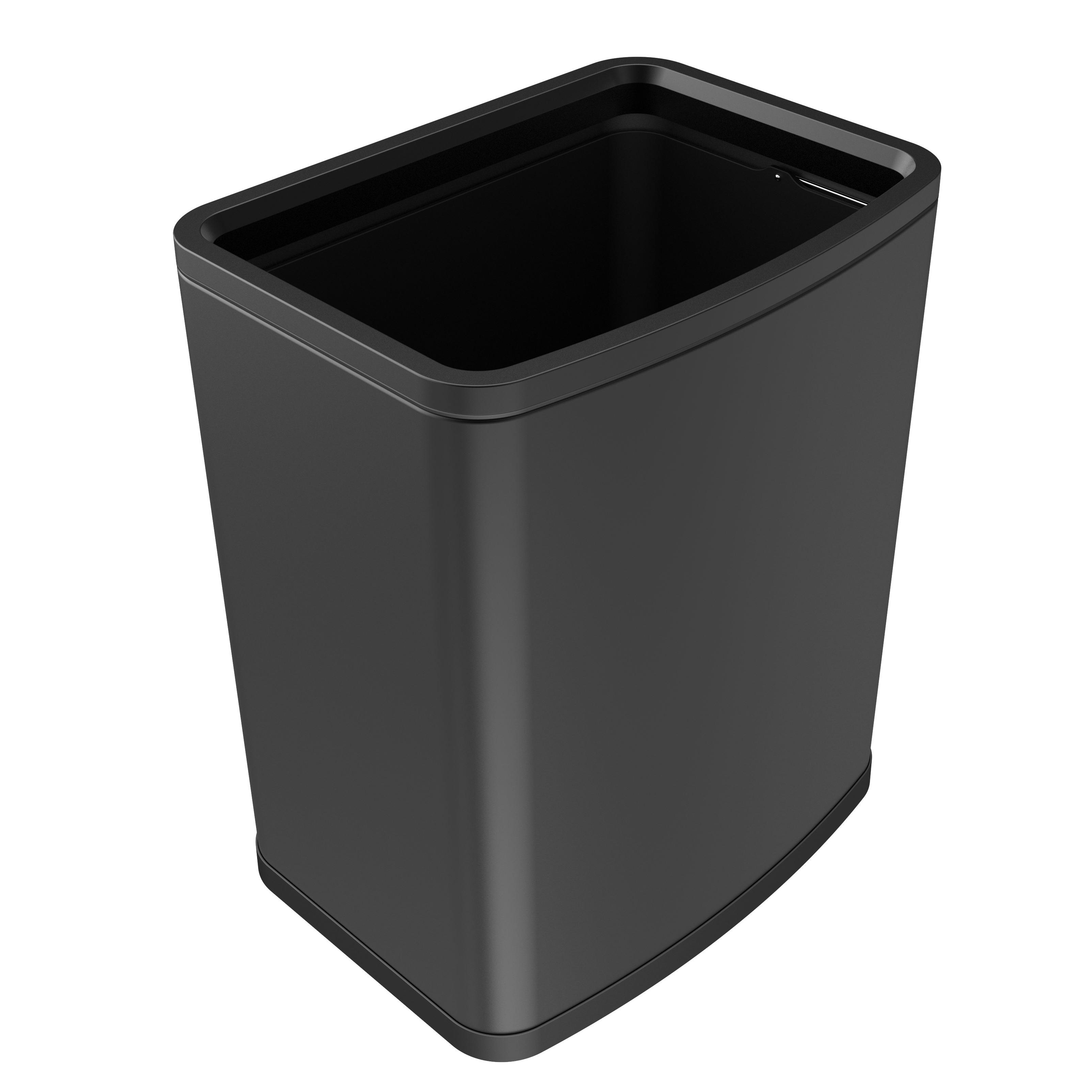 Rectangle 15/20/30/40L stainless steel trash can with Step Pedal Removable Liner Narrow Wastebasket Garbage lidless trash can