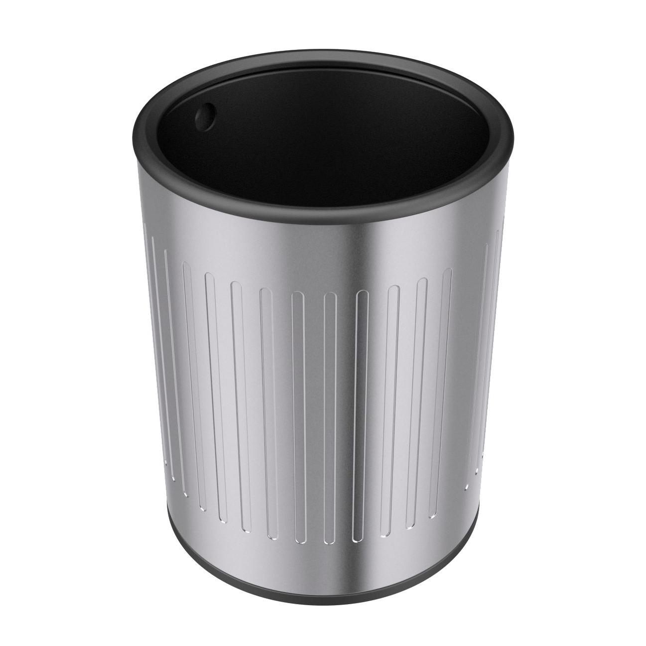 Recyclable Bin Stainless Steel 8L Silver Style Storage Packing Color Bucket Feature Eco Material 8881Y