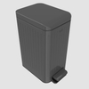 Factory price 6L/9L/12L foot operated trash cans plastic touchless Rectangle Bin for Narrow space Pedal Trash can
