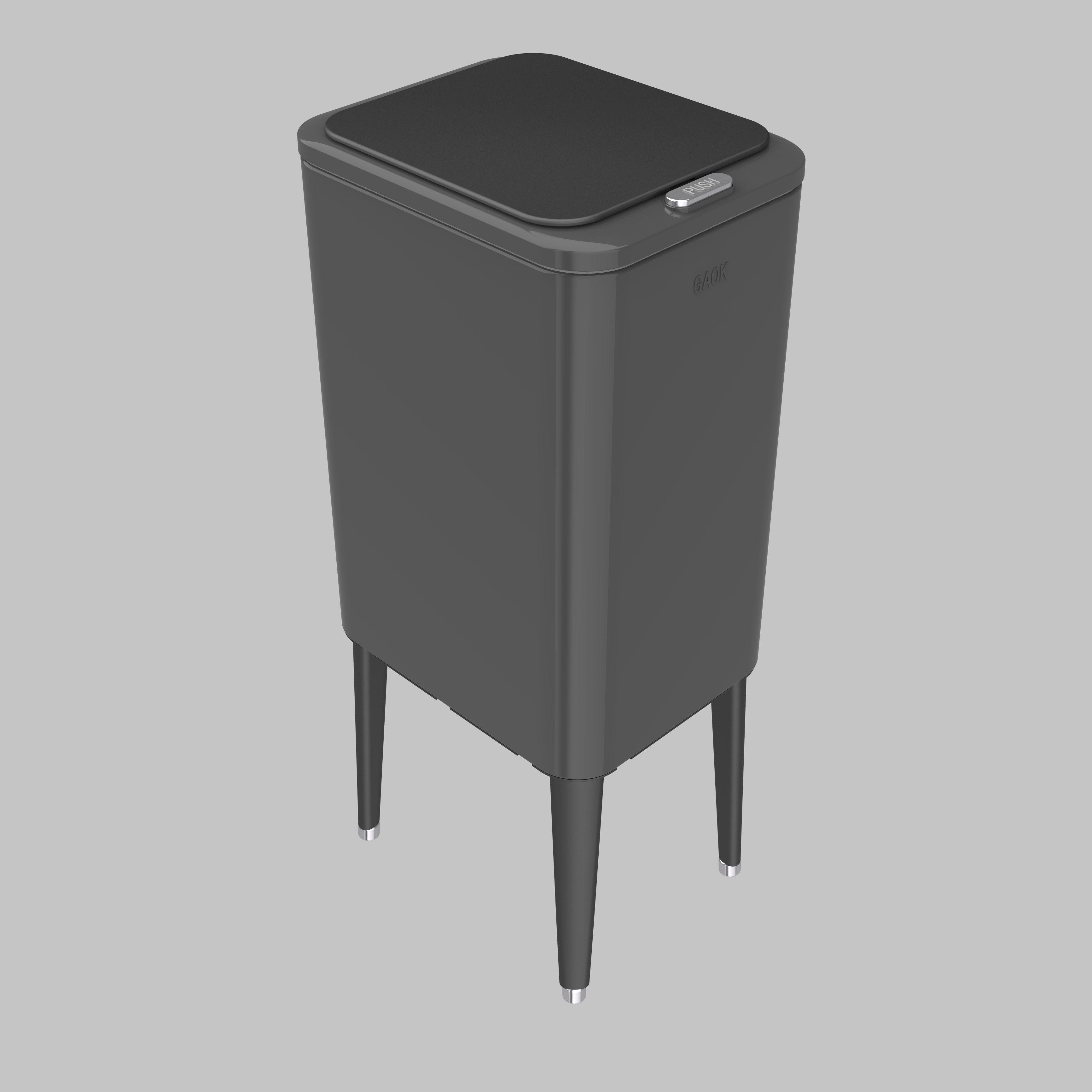 garbage bin for wholesales vacuum formed trash can/trash made in China metal press type garbage can stainless steel trash can 5508J