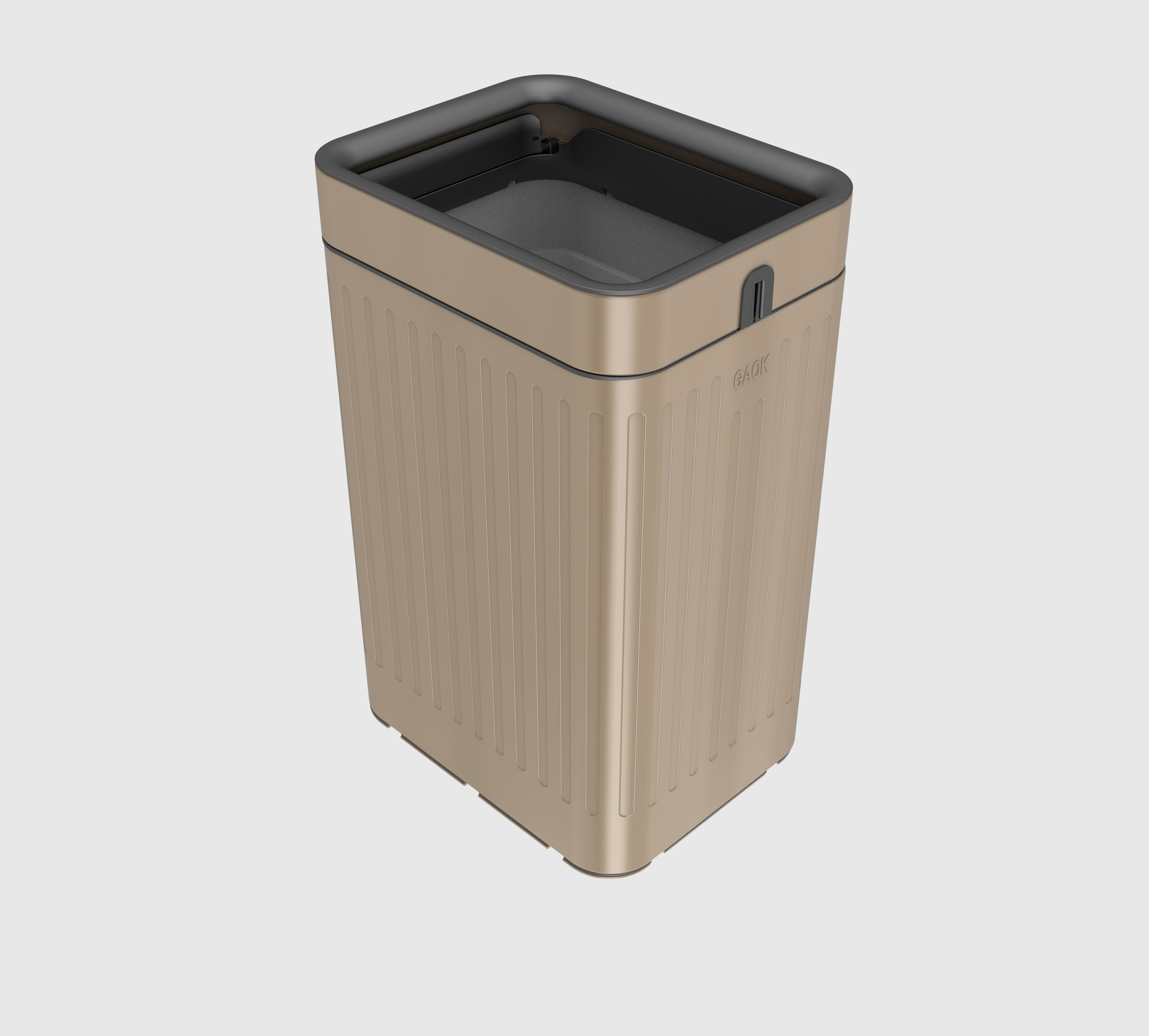 Luxury11/15/19L Lidless Garbage Bin Kitchen Garbage Tissue Under Desk and Narrow Space without lid stainless steel trash can