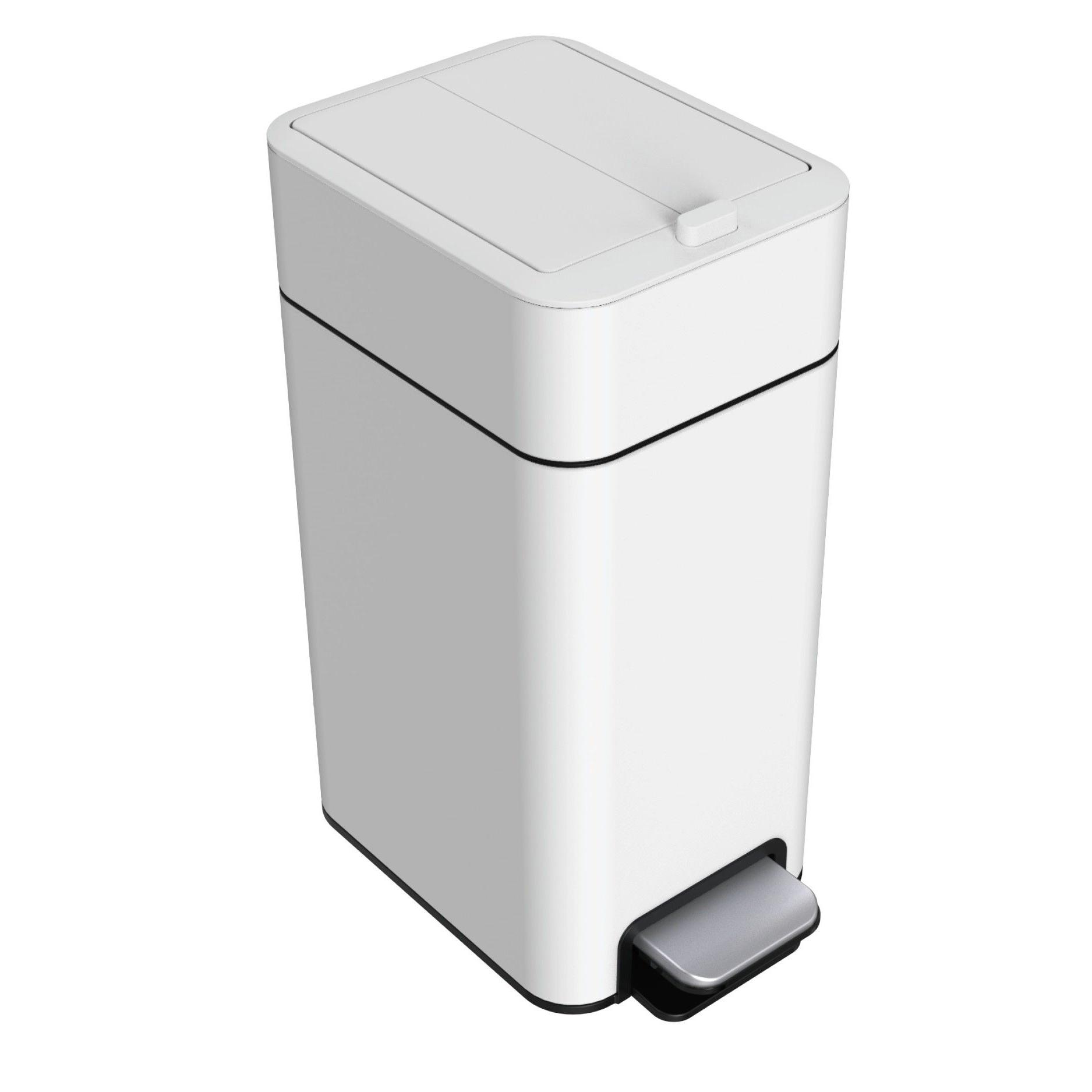 15/20L Factory sales 5.3 Gallon with Step Pedal Easy-Close plastics Lid Removable Liner foot pedal stainless steel trash can