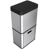 Hot Selling 44L Kitchen Double Layer Cover Household Garbage Bin with Lid Dry and Wet Separation stainless steel trash can